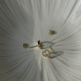 The Pave Heart Studs